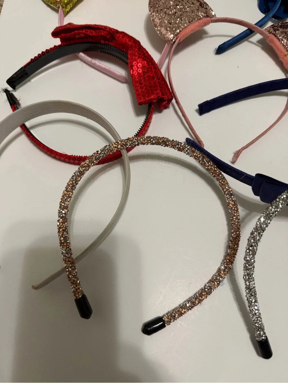 Head bands large lot variety of colors sparkly unicorn etc